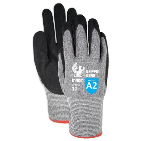 MAGID Griffin Gear Hyperon Foam Nitrile Palm Coated Work Gloves Cut Level A2 GPD256-10